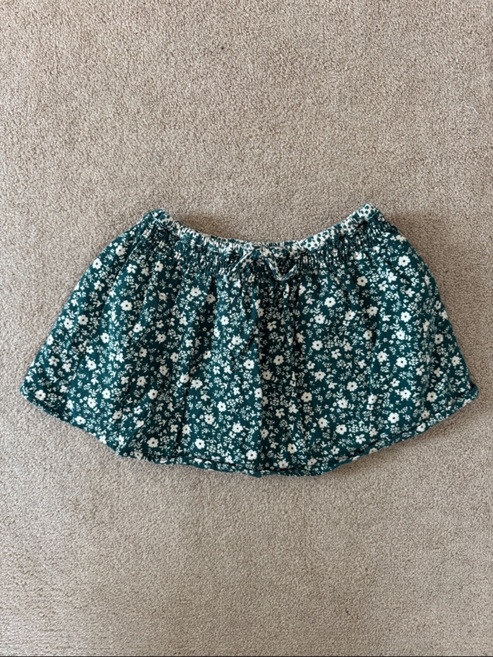 Zara Green Floral Mini Skort